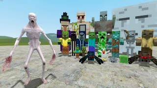 SCP-096 VS MINECRAFT MOBS in Garry's Mod!