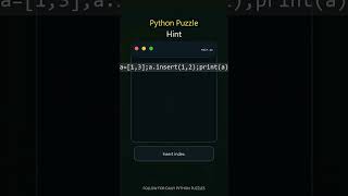 List Insert | Interview Puzzle Challenge | YouTube Short #interviewquestions #python #coding #puzzle