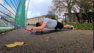 Plank single arm lat pulldown