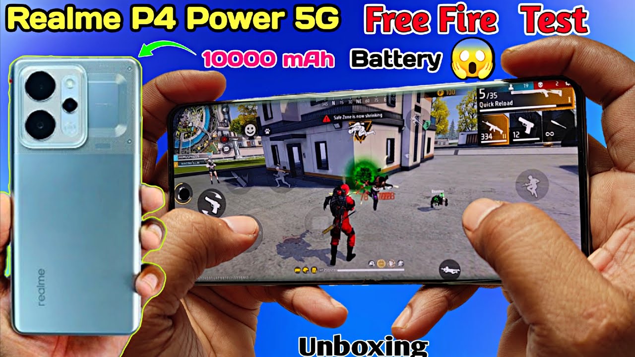 Realme P4 Power 5G Unboxing With Free Fire Test | Realme P4 Power 5G FF Heating + Battery Drain Test