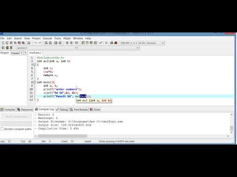 Multiply two numbers using function