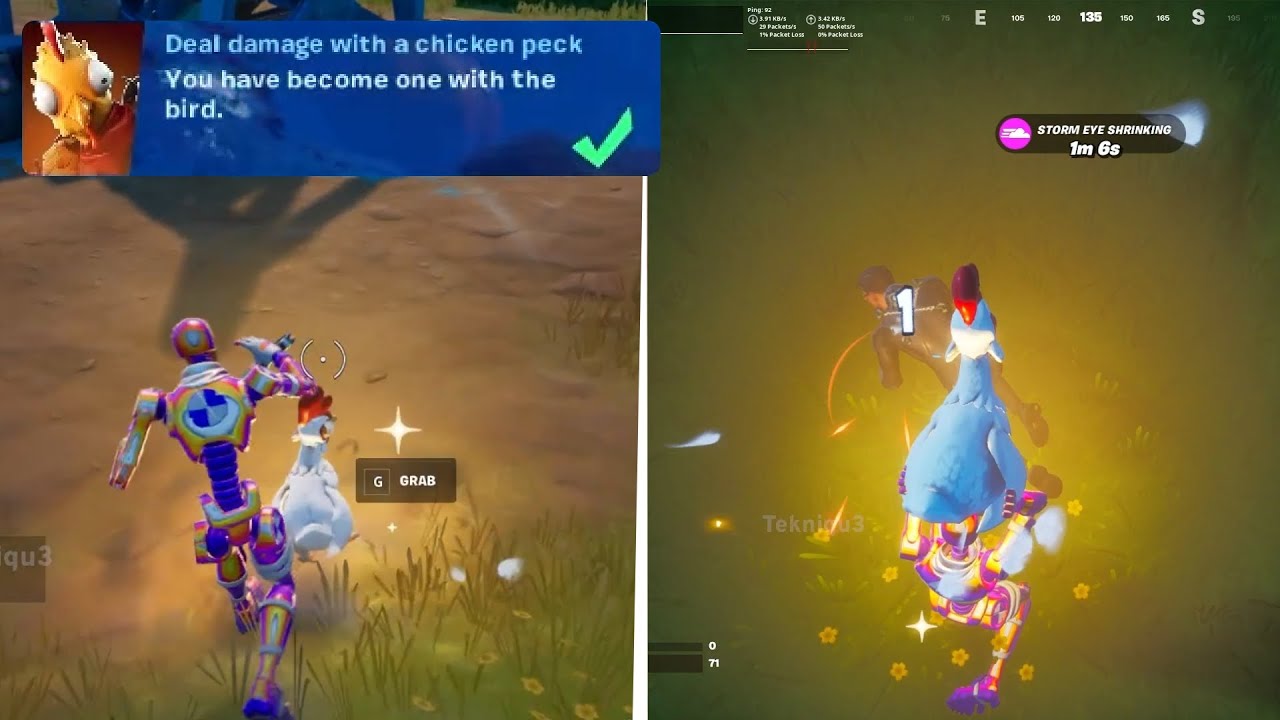 Deal damage with a chicken peck in Fortnite Avian Ambush Quest