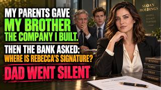 My Parents Gave My Brother the Company I Built—Then the Bank Asked for My Signature