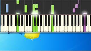 I Wonder As I Wander [Synthesia Piano] [Piano Tutorial Synthesia]