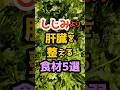 実はしじみより肝臓を整える食材5選【沈黙の臓器ケア】