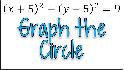 How to Graph a Circle in Standard Form