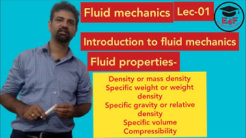 Introduction to fluid & Properties of fluid I Fluid mechanics I Lec-01 I Civil & Mechanical Engg