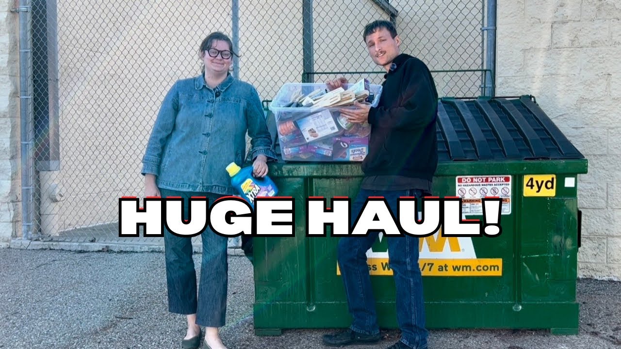 Найден огромный улов в мусорных баках! Еда, поделки и многое другое!