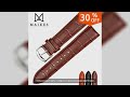 MAIKES New Watch Accessories Watch Bracelet Belt Soft Genuine Leather Watch Band  Watch Strap 16 18