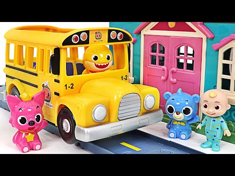 Let&amp;#39;s <strong>go</strong> to school on the Cocomelon school Bus! Baby Shark&amp;#39;s Alphabet and Numbers <strong>game</strong> | PinkyPopTOY