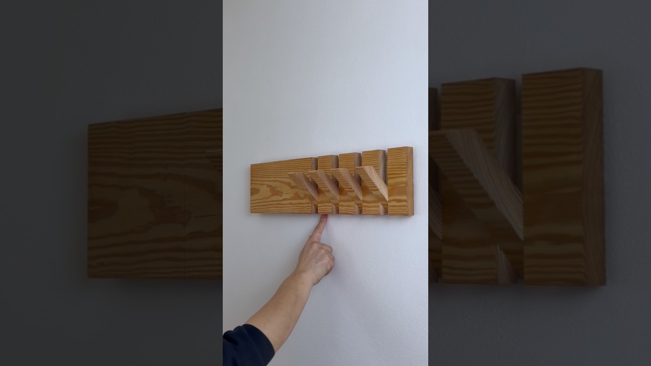 Seamless Grain Coat Rack #shorts #woodworking #diy