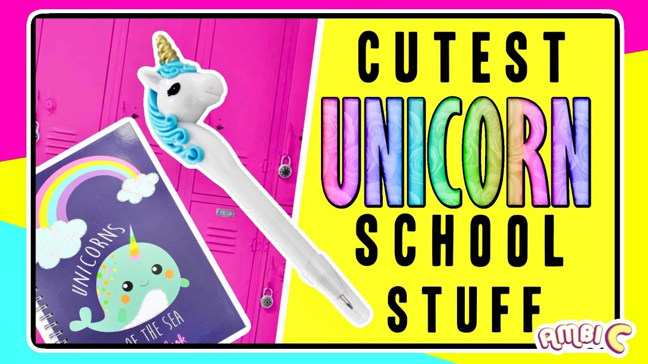 Unicorn School Supplies Haul Ambi C Toys Toy Unboxing YouTube