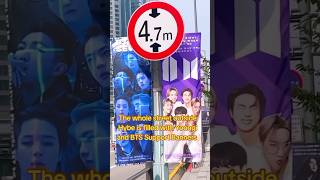 Download Lagu The whole street outside Hybe is filled with Yoongi and BTS Support-Banners 💜 #suga #bts MP3