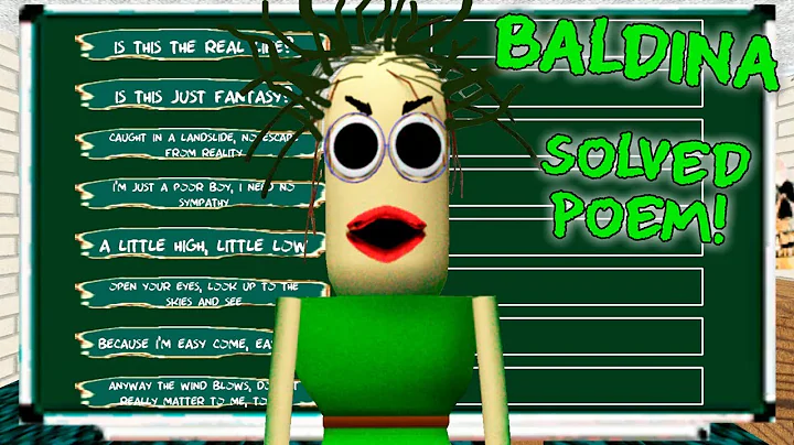 I BEAT LADY BALDI! (Poem Solved) / Baldina's Basis in Education Literary Grammar