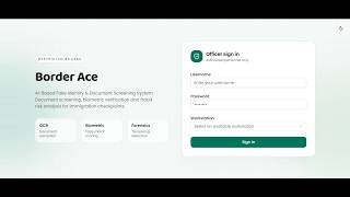 Information Border Ace Demo | Team Solved | ps - 26188 | Al-Based Fake Identity & Document Screening System Update