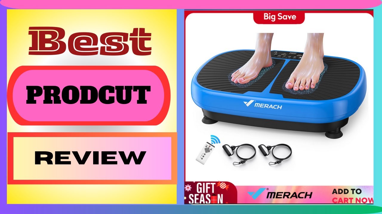 MERACH EMS Vibration Plate Exercise Machine for Lymphatic Drainage Relieve Pain Help Sleep