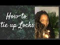 How to tie up locs  (no hair band needed)