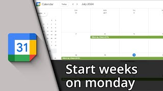 How to make Google Calendar start on monday ✅ Tutorial screenshot 4