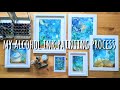 Real Time Alcohol Ink Painting Process: Abstract Seascapes. Ranger/Tim Holtz, Piñata, Jackson's Ink