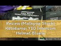 Review (Malaysia Stock) Kebidumei Y10 Intercom Helmet Bluetooth 5.3  For Motorcycle Stereo Hands Fr