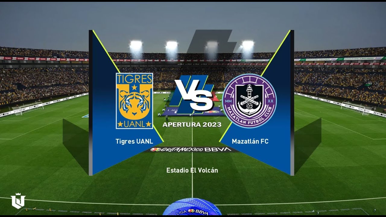 Tigres vs Mazatlan Clausura Liga Mx 2025 Gameplay Pes 2021 - YouTube