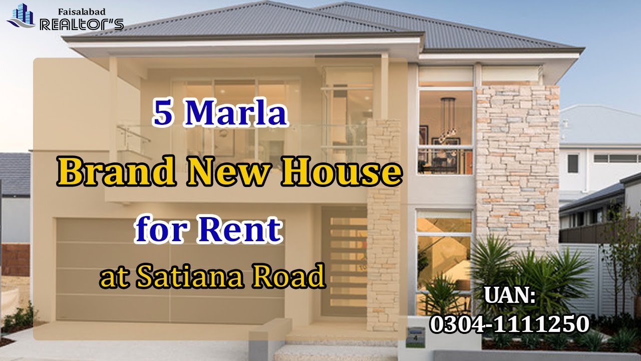 5 Marla Brand New House for Rent at TNT Colony Satiana Road Faisalabad