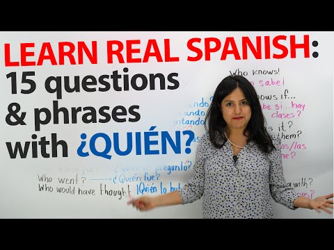 “Who” in Spanish: ¿QUIÉN?, QUIEN, ¿QUIÉNES? & QUIENES