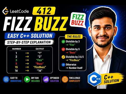 LeetCode 412 - Fizz Buzz | Easy C++ Solution with Full Explanation 🚀