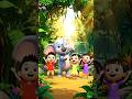Cute Baby Elephant Dance With Kids In Jungle 🐘🦋 | Funny Cartoon Story #shorts
