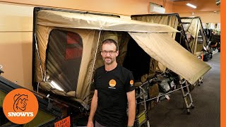 Inspired Overland Trailpeak Rooftop Tent
Check out the Inspired Overland Trailpeak Rooftop Tent here:
https://www.snowys.com.au/trailpeak-rooftop-tent
The Trailpeak Rooftop Tent by Inspired Overland is the lightweight legend for campers chasing space without the weight!
Weighing a modest 38 Kg, this tent is one of the lightest in its class — meanwhile boasting nearly 122 cm of headroom and 198 cm of sleeping length for stretching out after those long days on the trail. Its side-opening design delivers more usable sleeping area than traditional clamshell setups, while setup and takedown remain quick and simple. From weekend getaways to extended overland journeys, the Trailpeak offers a wide, open interior where you can sit up, stretch, and get comfortable — turning your rooftop tent into a space to unwind rather than just a place to sleep.
The Inspired Overland Trailpeak Rooftop Tent strikes the ideal balance of comfort, durability, and simplicity for every lightweight escape! Inspired Overland Trailpeak Rooftop Tent