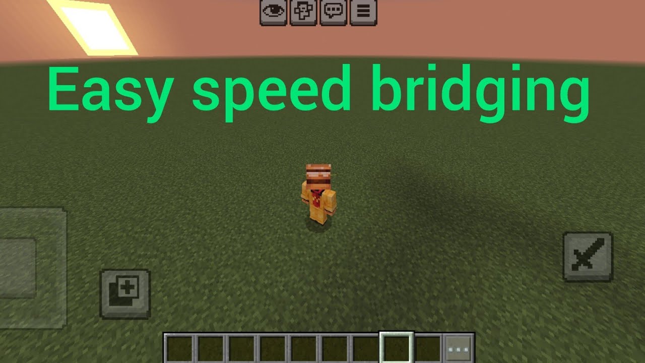 How to speed bridging in mincraft pe full tutorial 1 fast bridging tutorial easy