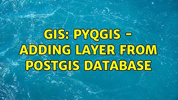 GIS: PyQGIS - Adding layer from PostGis database