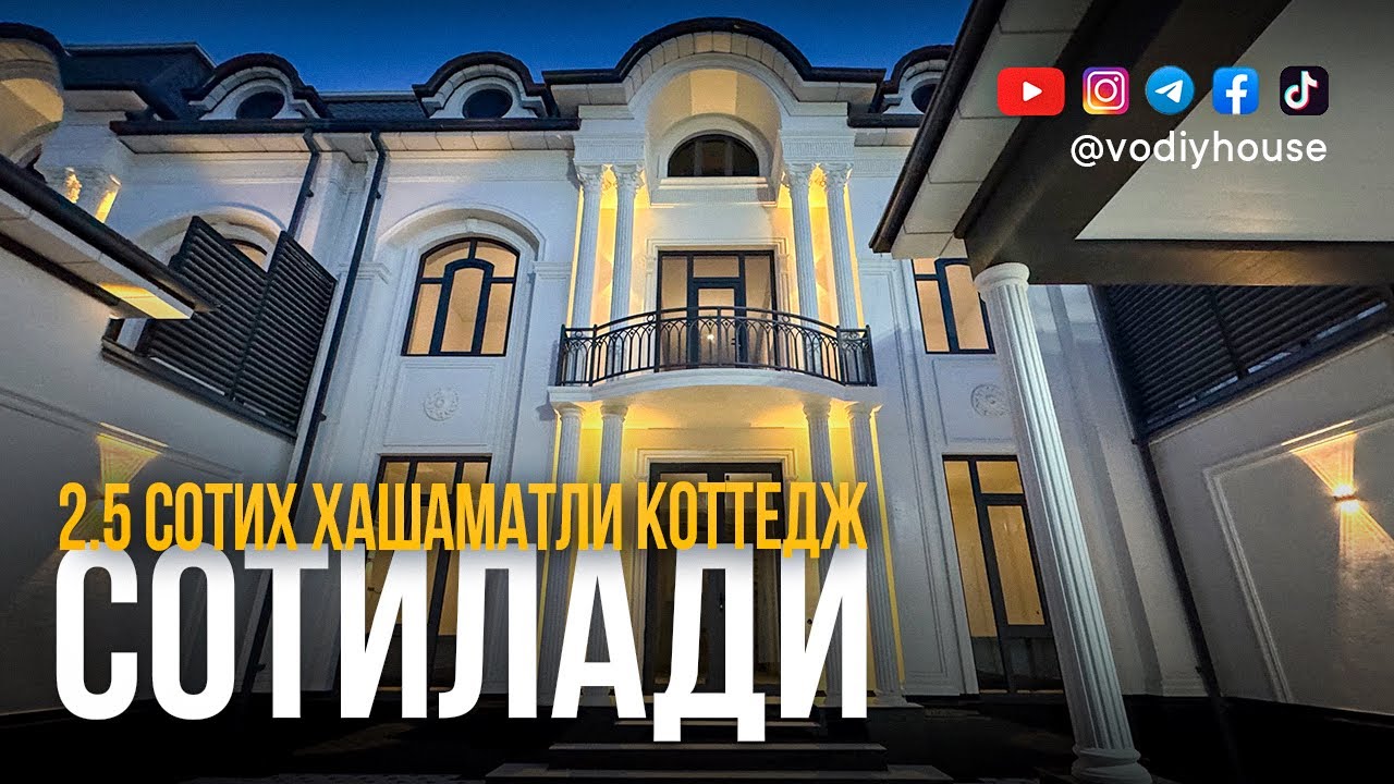 Фарғона шаҳар, Шодиёна махалласида  2.5 сотих хашаматли коттедж сотилади