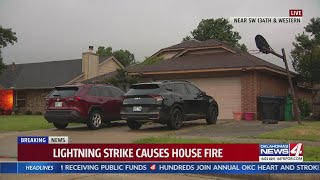 Lightning strike causes house fire in SW Oklahoma City