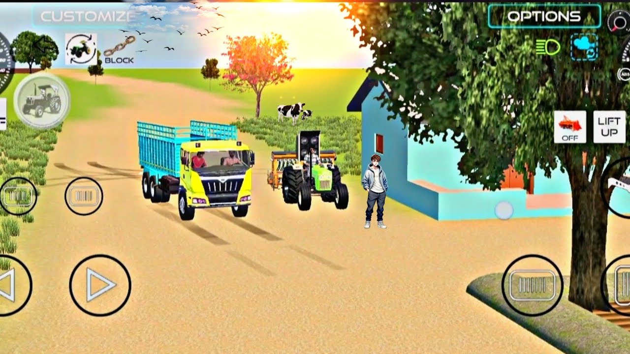 Truck Driving & Flower Harvest Transport  Tractor Loading and Stone Unloading Gameplay#usa #driving 