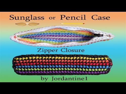 how-to-add-a-zipper-closure-to-a-rubber-band-crochet-project---pencil-case---rainbow-loom