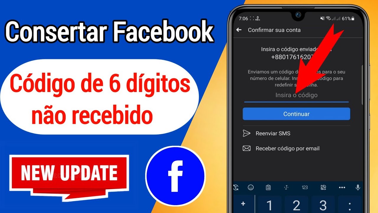 Código do Facebook NÃO CHEGA NO CELULAR Como Resolver PELO | Código de ...