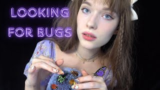 ASMR COMBING AND SCRATCHING MIC COVER, looking for bugs in your hair