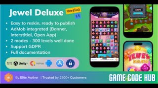Jewel Deluxe   Unity Complete Project Android + iOS + AdMob by dotmob