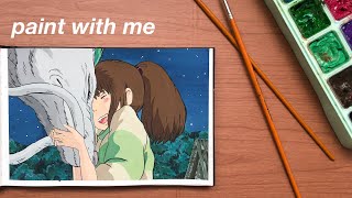 🥀 painting studio ghibli scenes with jelly gouache // spirited away