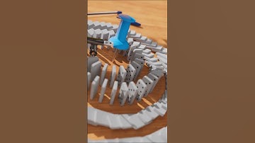 Watch the Dominos Take Over the Frame  #animation #loop #motiongraphics #令人满意  #循环动画