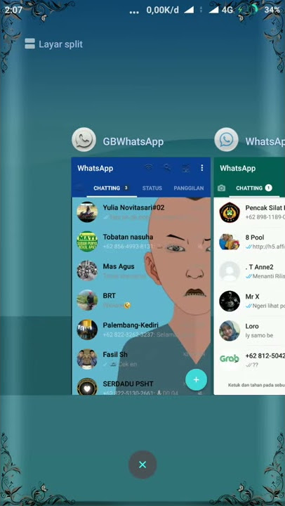 Tiga akun Wa satu Hp android