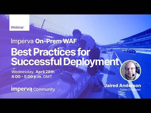 On-Prem WAF: Deployment Best Practices