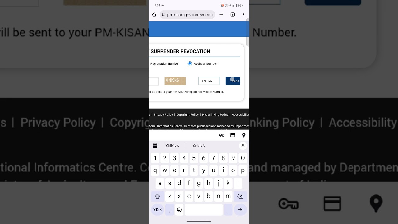 Pm kisan Surrender Revocation Status