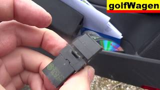 VW Golf 5 how to change passenger window button /work with care/ dont follow me