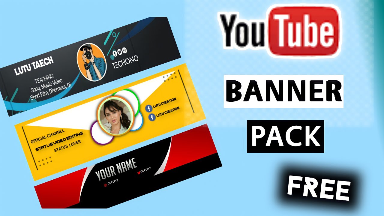 how to make youtube channel banner on android | top 3 channel banner