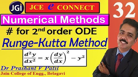 Runge Kutta method for 2nd order ODE || Nuemrical Methods || 18mat31 || Dr Prashant Patil