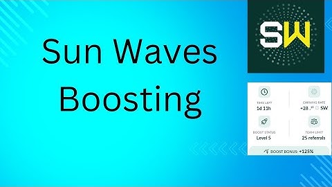 How to Boost Sunwaves Mining App N Increase Mining Speed #boosting #icenetwork #ice #sunwaves #free