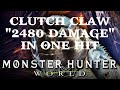 &quot;2480 DAMAGE&quot; Clutch Claw Hit (Solo) | Monster Hunter World: Iceborne