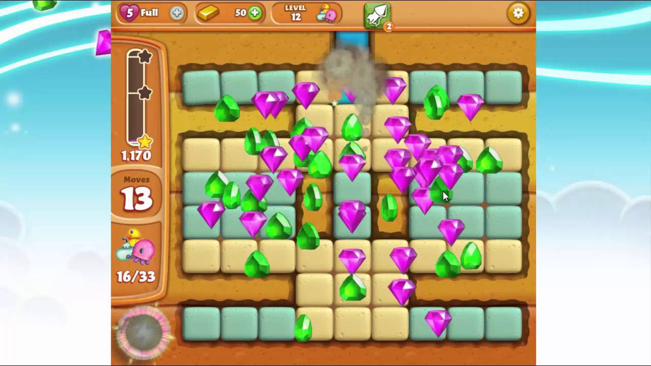 Diamond Digger Saga Level 12 Gameplay